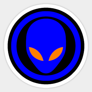 Blue Alien Sticker